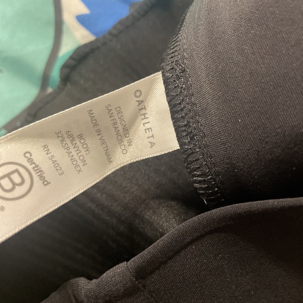 Athleta Cosmic Pants Womens Medium Tall Black Lightweight Wide Leg Pull On - Picture 5 of 6